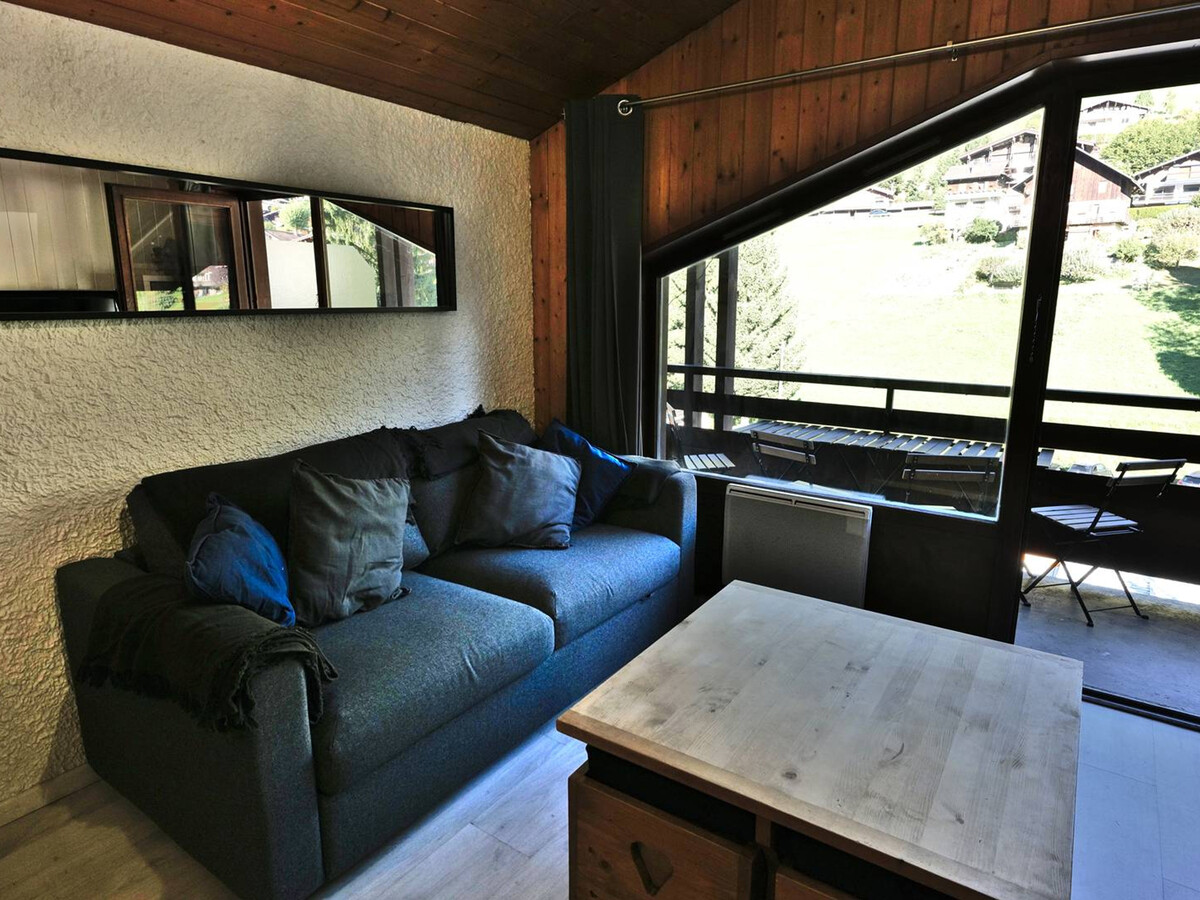 Studio mezzanine 4 couchages rénové, balcon, Grand-Bornand - Photo 3