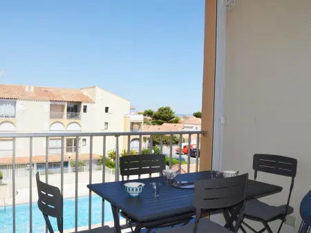 Location appartement à Narbonne, Appartement 2 pièces avec piscine et parking à Narbonne Plage
