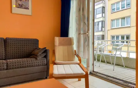 Appartement 2 chambres sur la plage à Ostende, vue balcon : photo 4