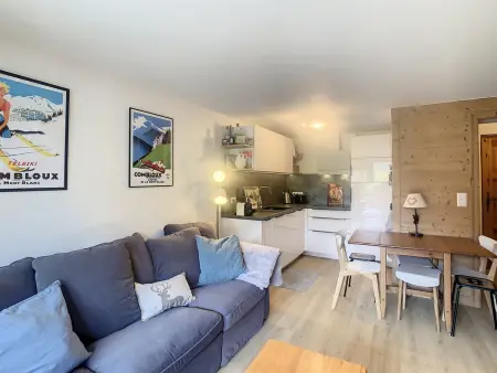 Location appartement à Combloux, Appartement 2 pièces + cabine à proximité du village et téléski, cuisine équipée