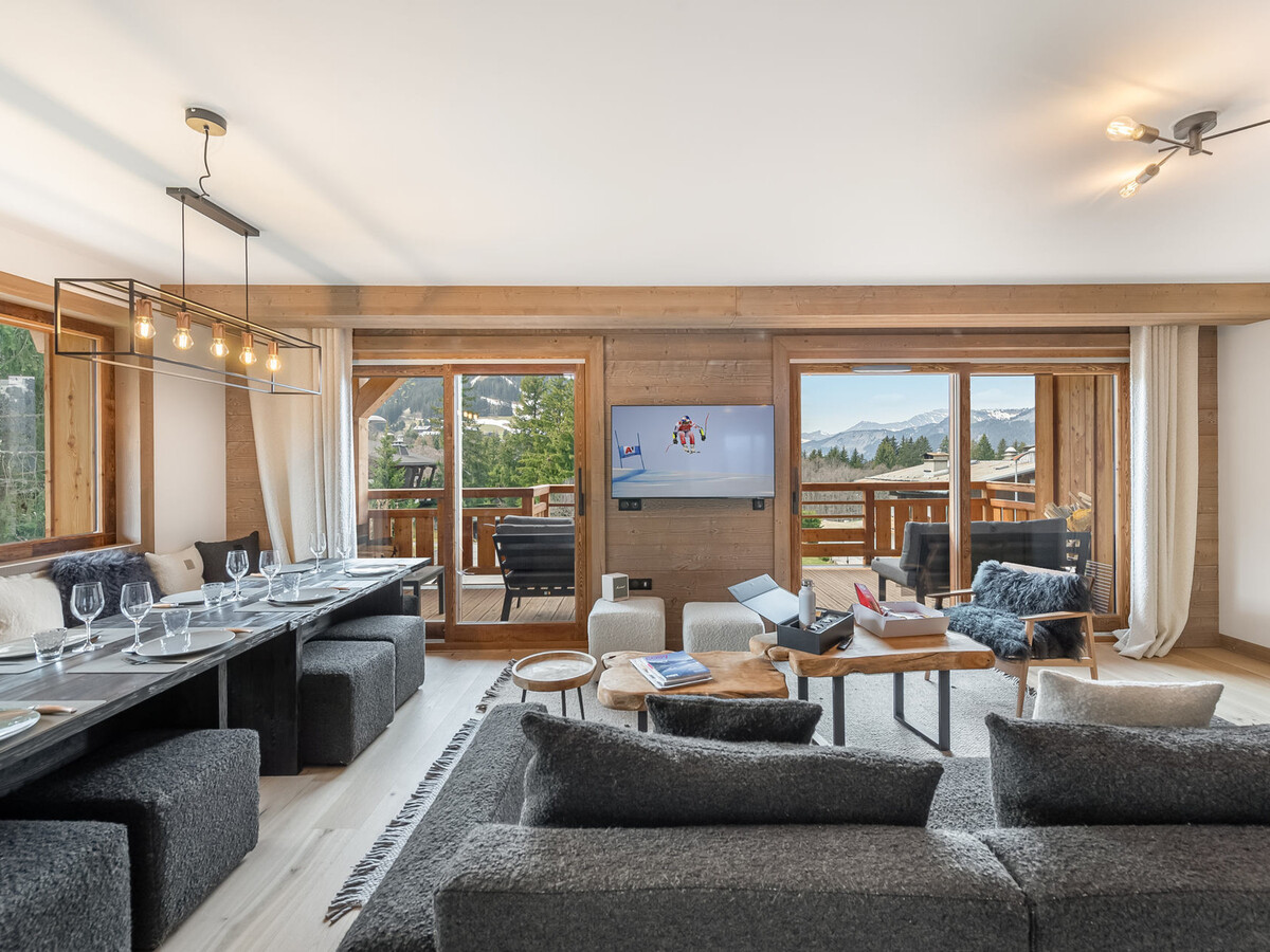 Appartement 5 chambres à Megève avec home-cinéma et accès bien-être - Photo 2