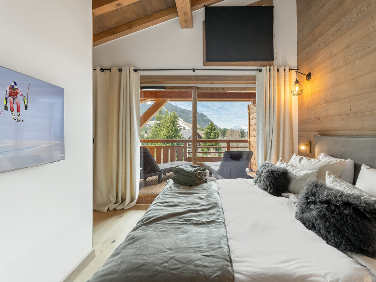 Appartement 5 chambres à Megève avec home-cinéma et accès bien-être - Photo 13