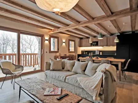 Location appartement à Saint Martin de Belleville, Appartement de standing, 8 pers, 3 chambres, balcon, cheminée, au cœur de Saint Martin de Belleville