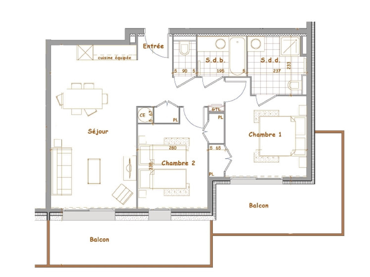Appart 2 chambres Villard-sur-Doron, vue Mont-Blanc - Photo 4