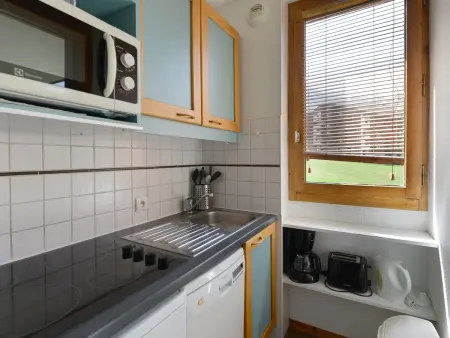 Studio 28m² divisible 4 pers, balcon vue pistes : photo 5