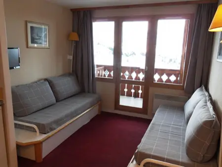 Location appartement à Belle Plagne, Appartement fonctionnel 2 pièces au pied des pistes, animaux admis