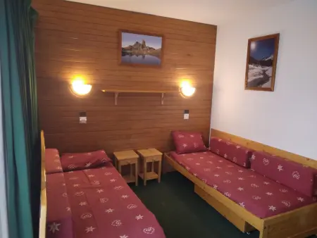 Location appartement à Plagne Bellecôte, Studio 4 pers. au pied des pistes avec balcon