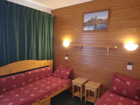 Studio 4 pers. Plagne Bellecôte, balcon vue pistes : photo 2