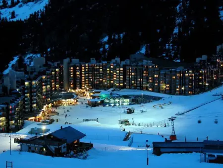 Studio 4 pers. Plagne Bellecôte, balcon vue pistes : photo 10