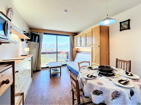 Location appartement à Le Corbier, Appartement 2P spacieux skis aux pieds avec 2 balcons