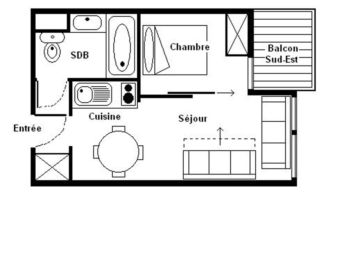 Appartement 2 pièces balcon Sud-Est aux Menuires - Photo 3