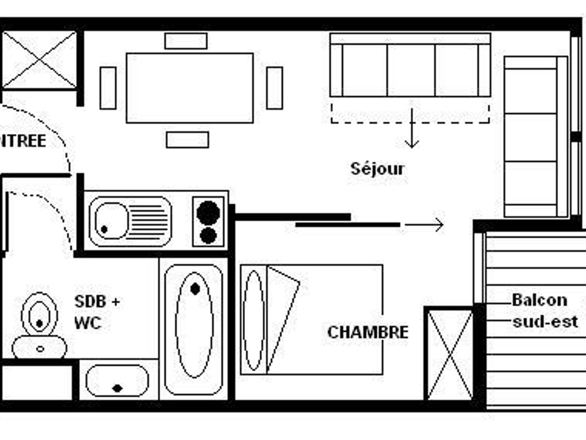 Appartement 4 pers. aux Menuires, balcon Sud-Est - Photo 16