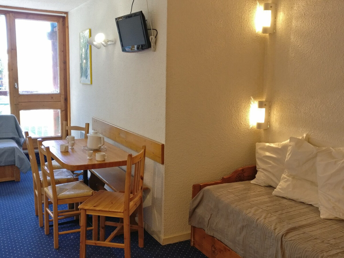 Studio cabine 4 pers aux Arcs 1800 : balcon, pied des pistes - Photo 3