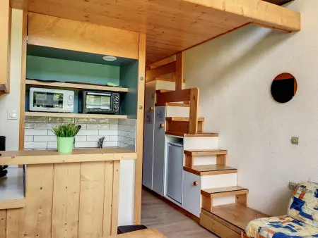 Location appartement à Les Arcs 1800, Studio mezzanine proche des pistes avec balcon et Wifi