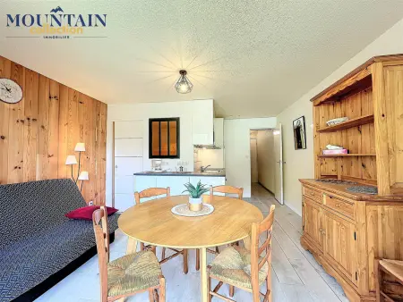 Studio 31m² skis aux pieds, balcon sud vue pistes : photo 2