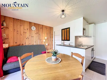 Studio 31m² skis aux pieds, balcon sud vue pistes : photo 6