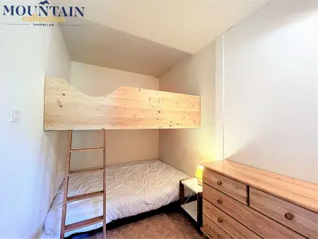 Studio 31m² skis aux pieds, balcon sud vue pistes : photo 10