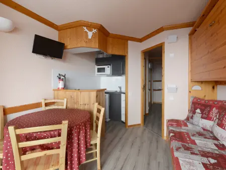 Location appartement à Plagne Aime 2000, Studio Confortable aux Pieds des Pistes avec Animaux Permis