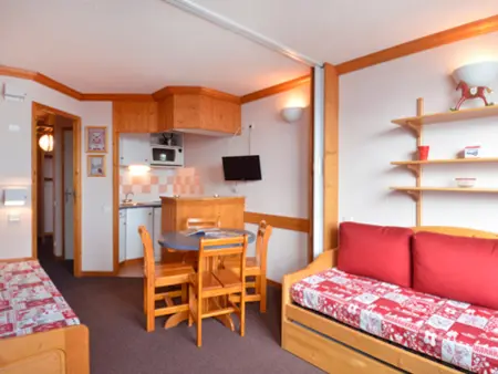 Location appartement à Plagne Aime 2000, Studio divisible Pied des pistes avec balcon - Animaux acceptés
