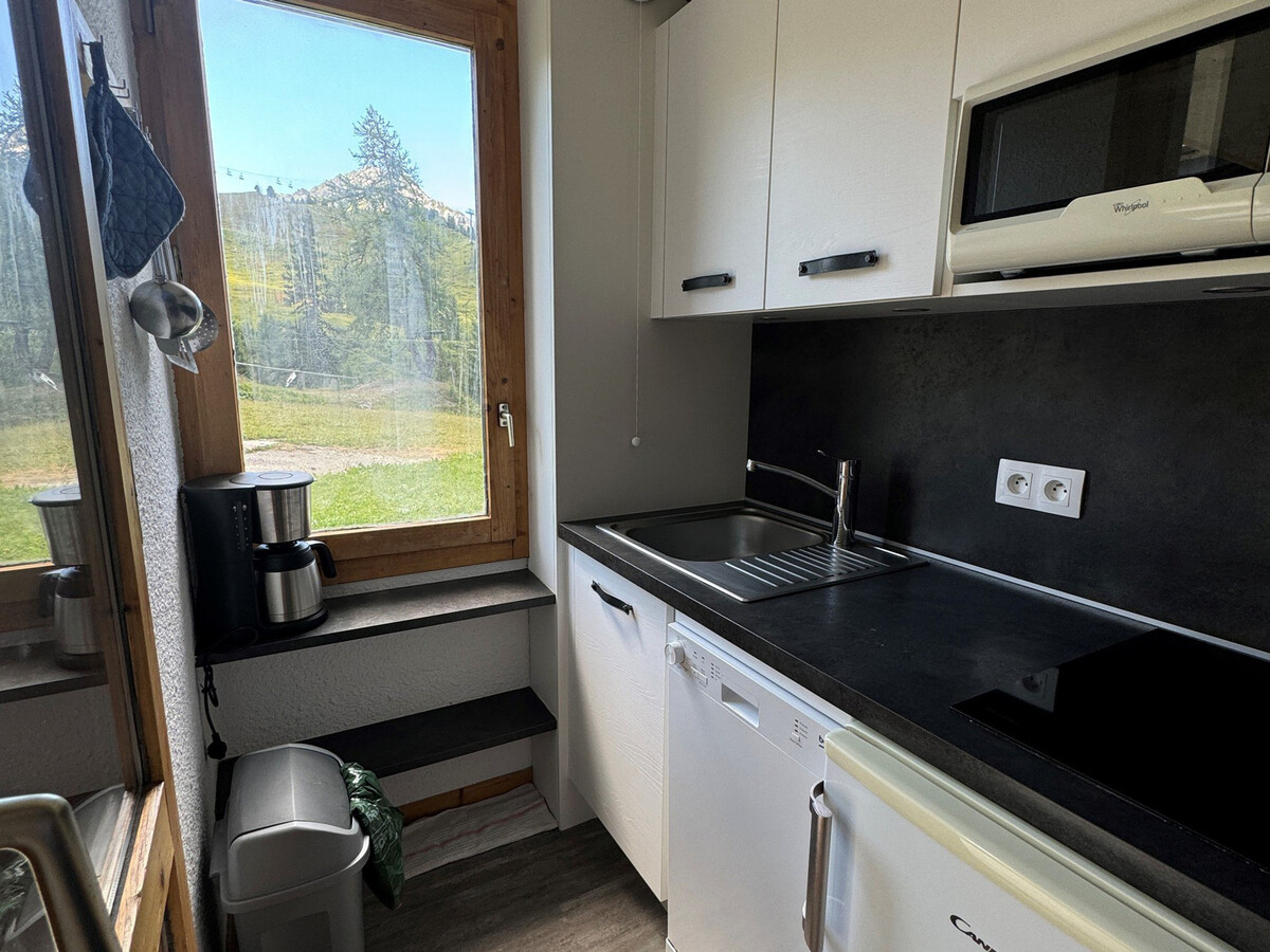 Studio 28m² · 4 personnes · Terrasse vue pistes - Photo 5