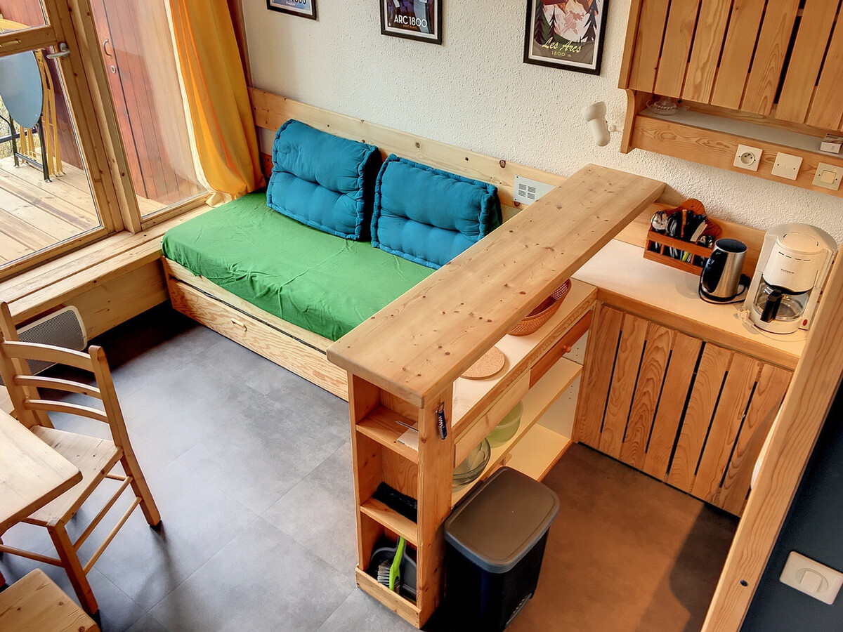 Studio mezzanine 4 pers. aux Arcs, balcon sud pied pistes - Photo 1