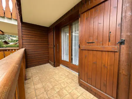 Appartement 4 pers. Morillon, terrasse sud et casier à skis : photo 12