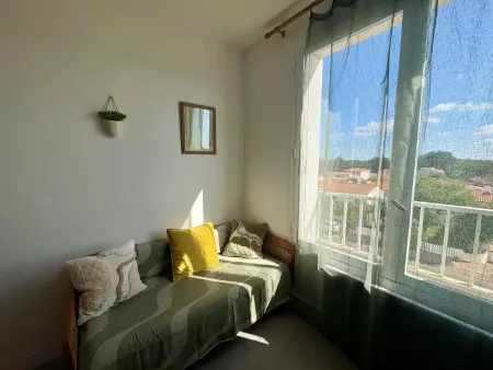 Appartement 1 chambre avec balcon face mer, 50m plage : photo 10