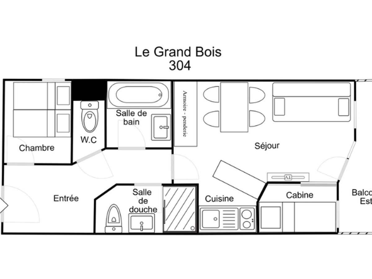 2 pièces cabine 6 pers, skis aux pieds à La Tania - Photo 10