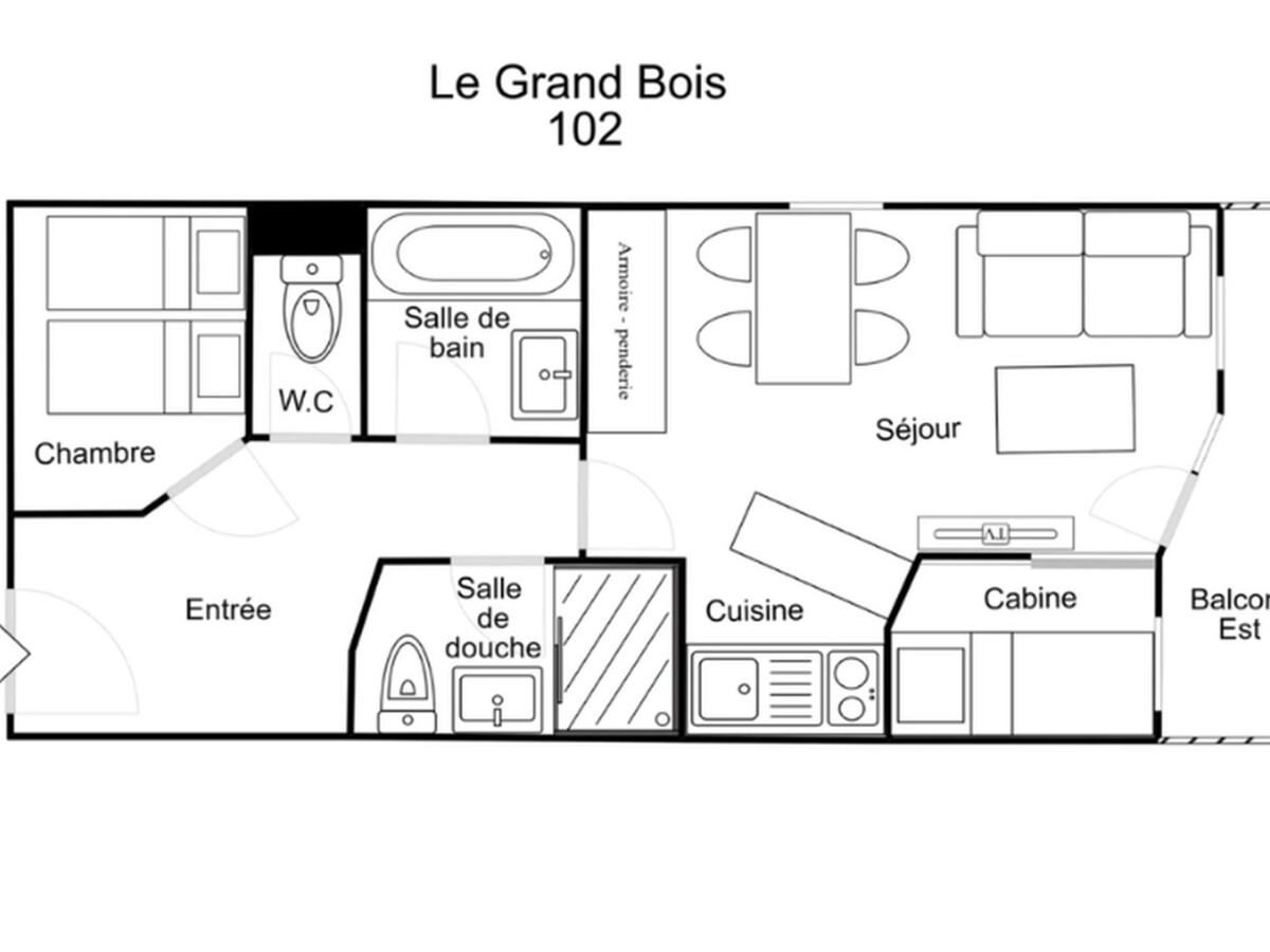 Appartement 2P cabine, skis aux pieds à La Tania - Photo 10