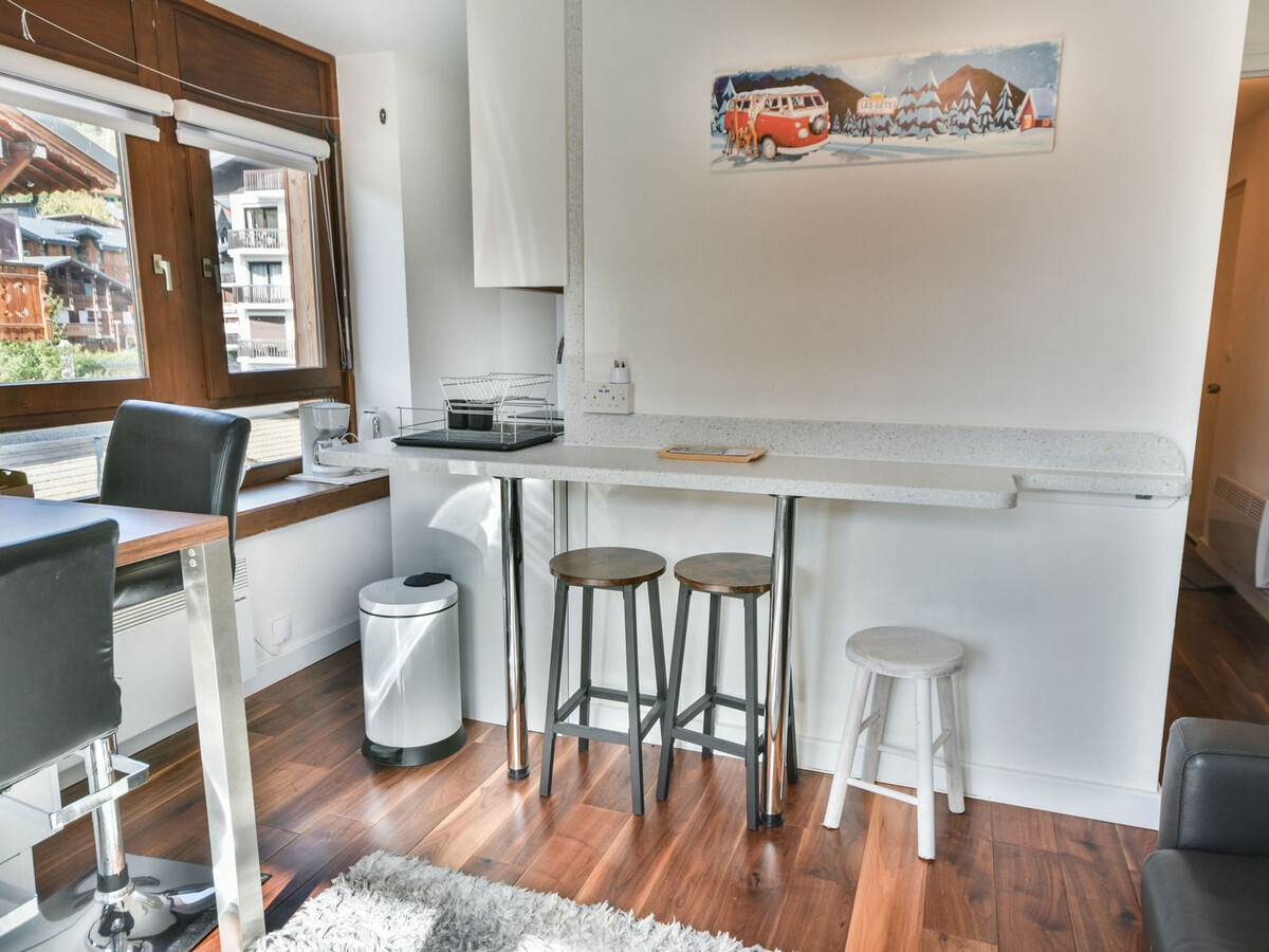 Studio cabine rénové 28m² centre Les Gets, balcon - Photo 1