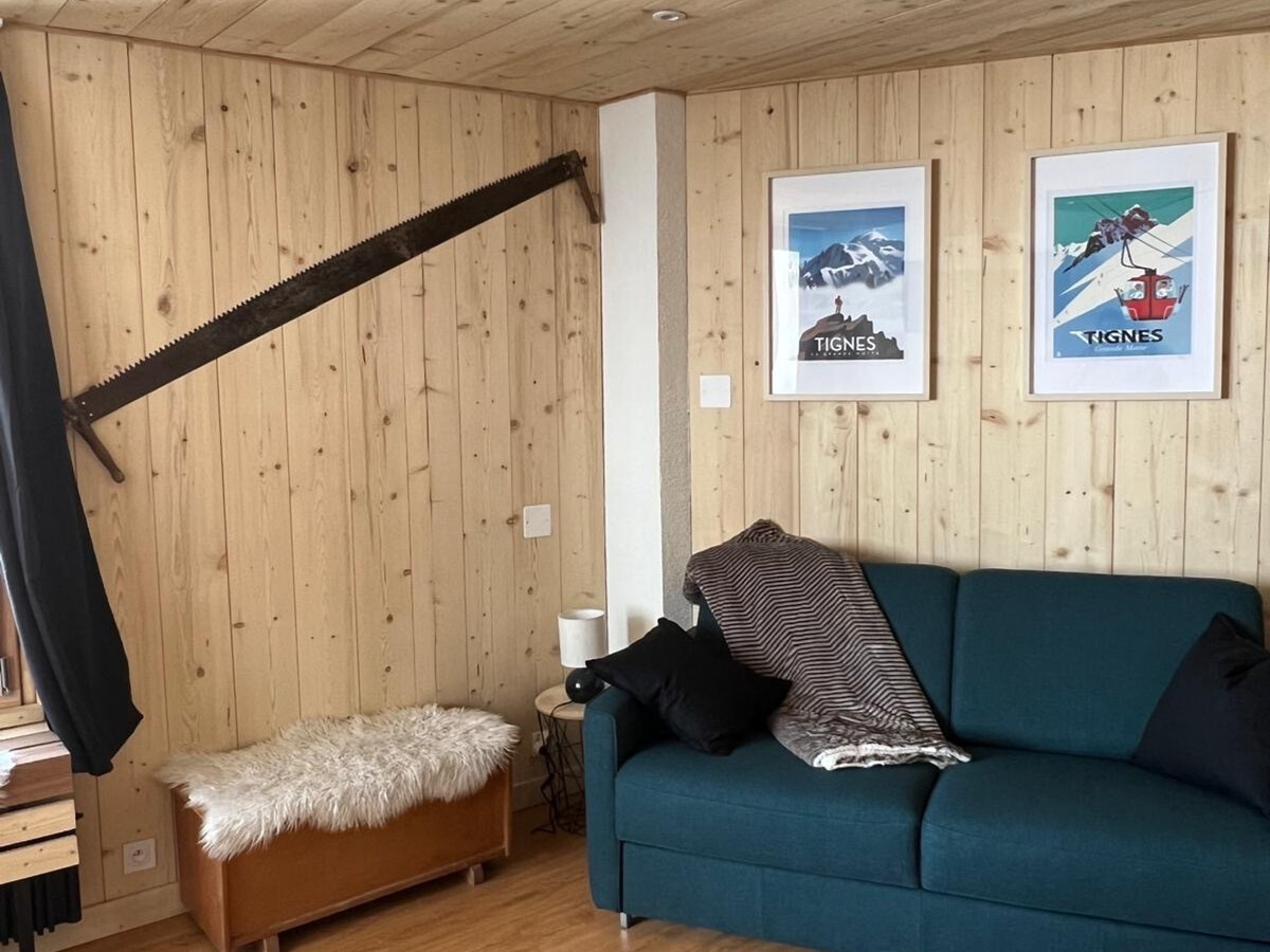 Studio 25m² rénové Tignes, 4 personnes, balcon - Photo 1