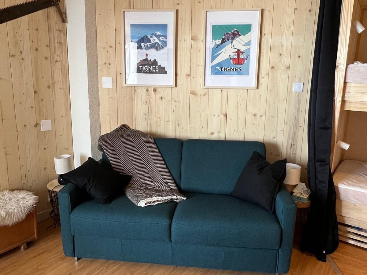 Studio 25m² rénové Tignes, 4 personnes, balcon - Photo 10