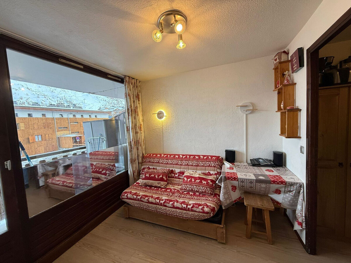 Studio cabine 4 pers. à Tignes Le Lac, balcon et casier skis - Photo 3