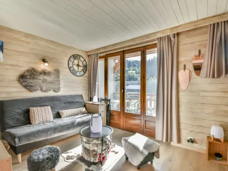 Location appartement à Les Gets, Charmant studio 24m² au cœur des Gets, proche commerces et pistes, balcon exposé Sud