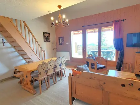 Duplex 8 pers. avec terrasse plein Sud, pistes à 100 m à Saint-Michel-de-Chaillol : photo 2