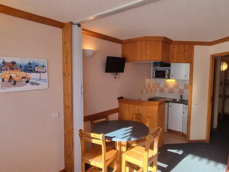 Location appartement à Plagne Aime 2000, Studio divisible  Au pied des pistes  Balcon vue sur pistes