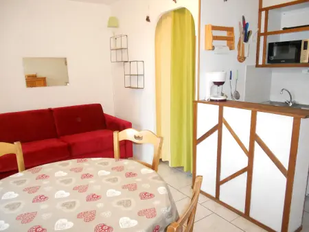Studio 24m² aux pieds des pistes, balcon vue pistes : photo 3