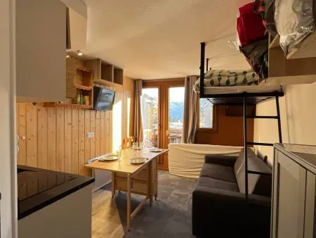 Location appartement à Avoriaz, Studio rénové au centre dAvoriaz, 3 à 4 pers, balcon exposé sud