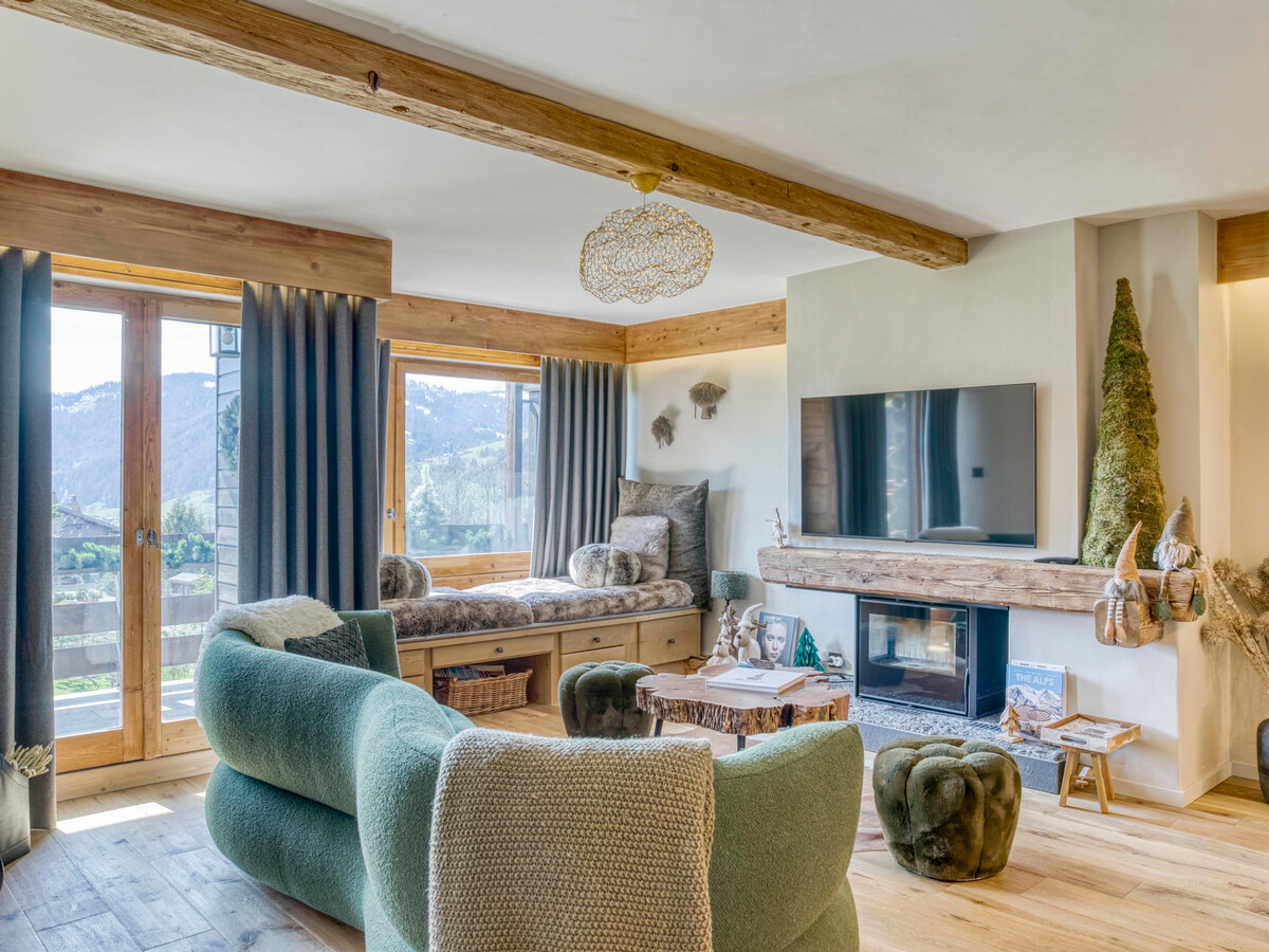 Appartement duplex 2 chambres, cheminée, 400m des pistes à Megève - Photo 1