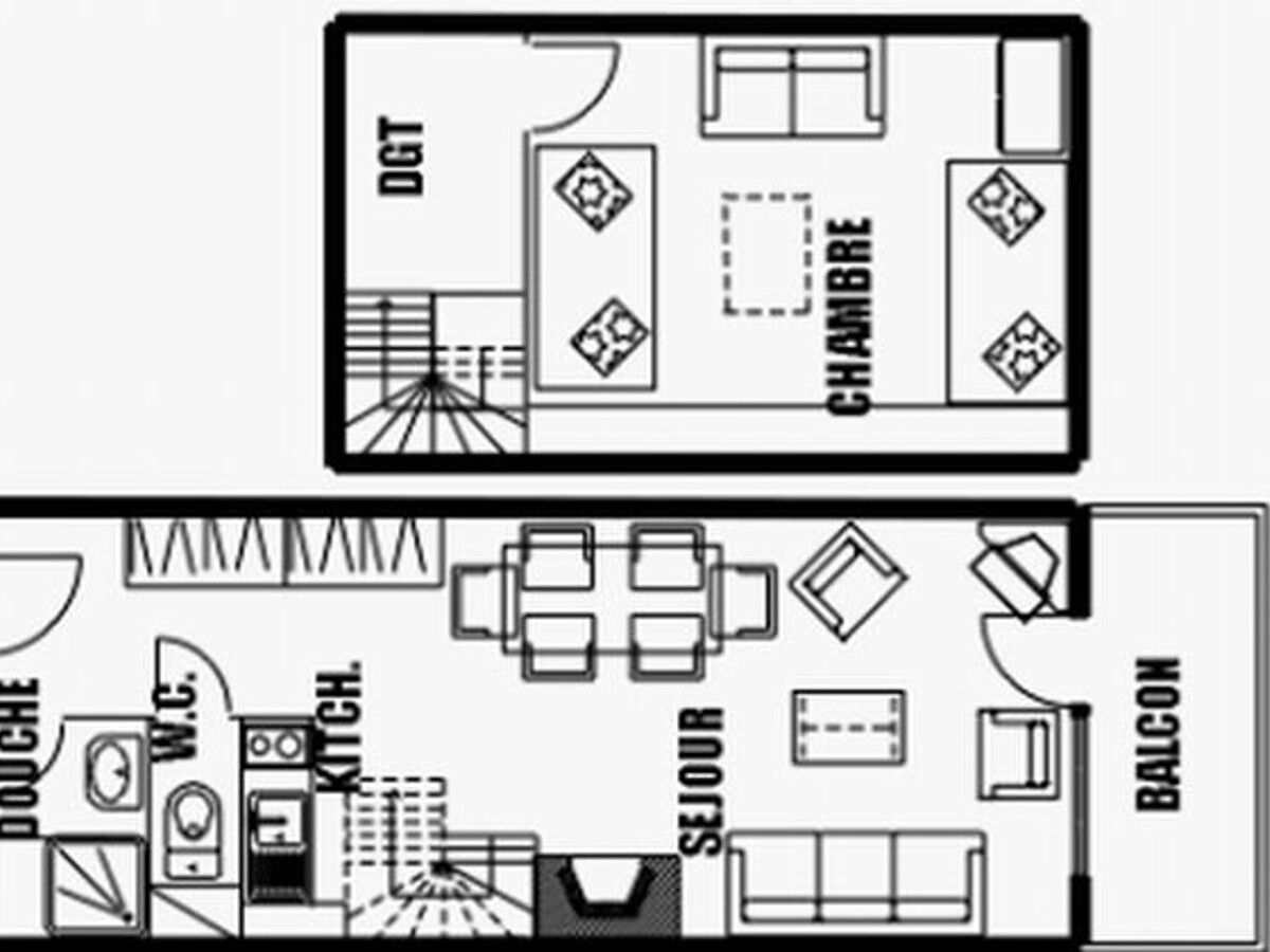 Duplex 8 pers. balcon sud, 750 m des pistes - Photo 17