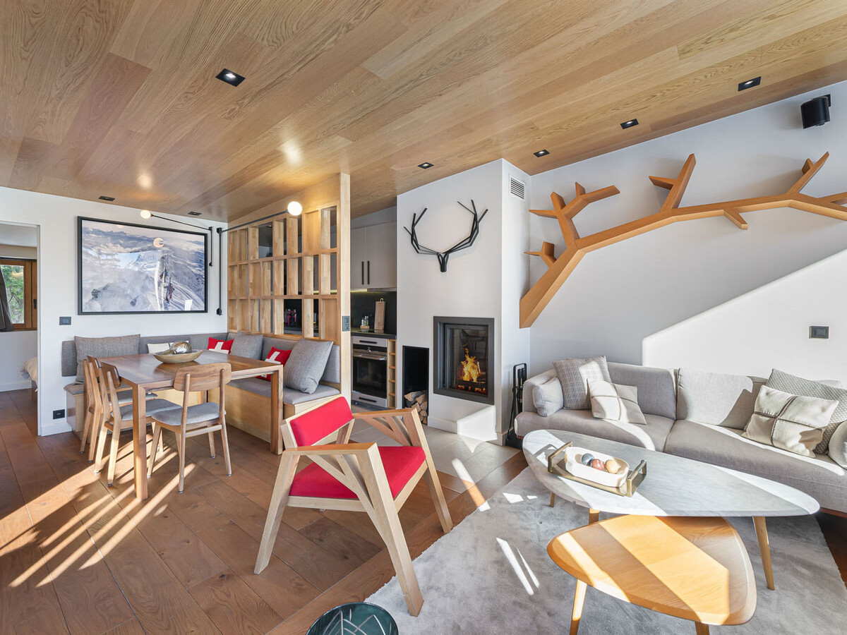 Triplex 4 chambres Courchevel 1850, cheminée et ski room - Photo 2
