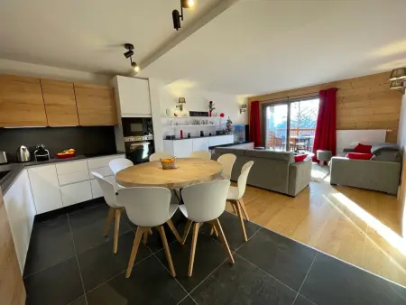 Appartement alpin avec sauna à La Rosière, 9 personnes : photo 3
