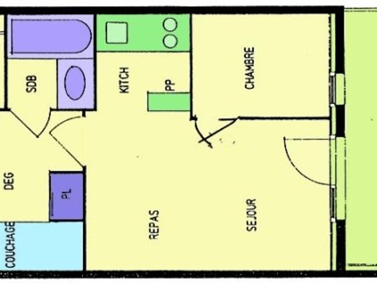T2 cabine 25m² à 50m des pistes, piscine été - Photo 15