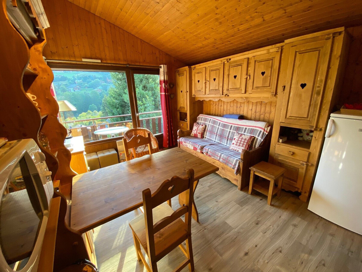 Studio 4 pers. La Clusaz - balcon, parking et skis - Photo 2