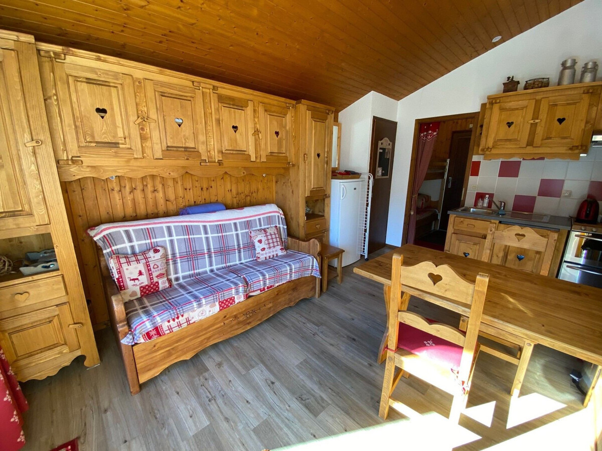 Studio 4 pers. La Clusaz - balcon, parking et skis - Photo 3