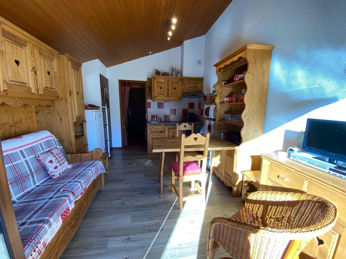 Studio 4 pers. La Clusaz - balcon, parking et skis - Photo 4