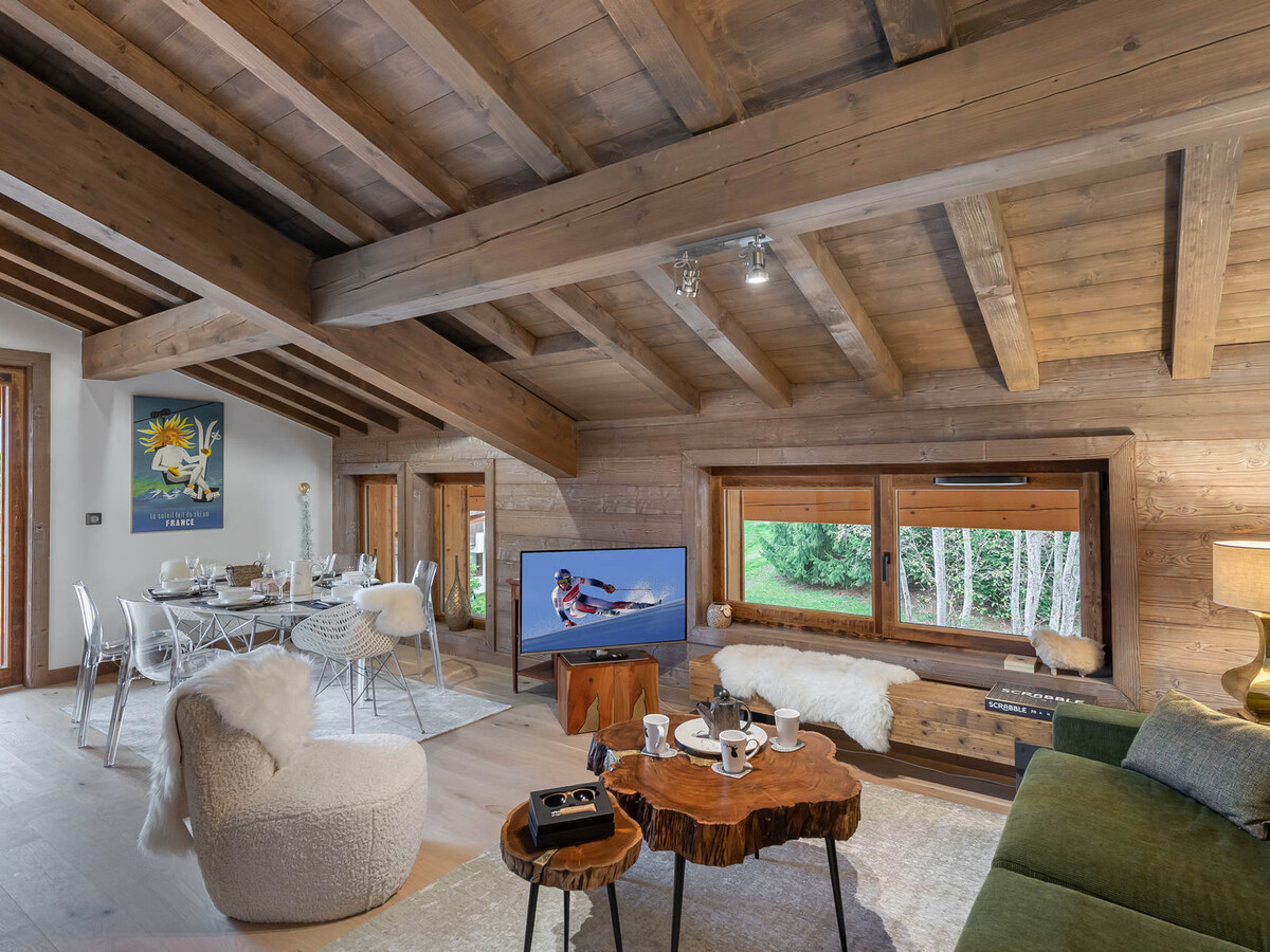 Appartement 83m² Megève avec sauna, hammam et balcon montagne - Photo 2