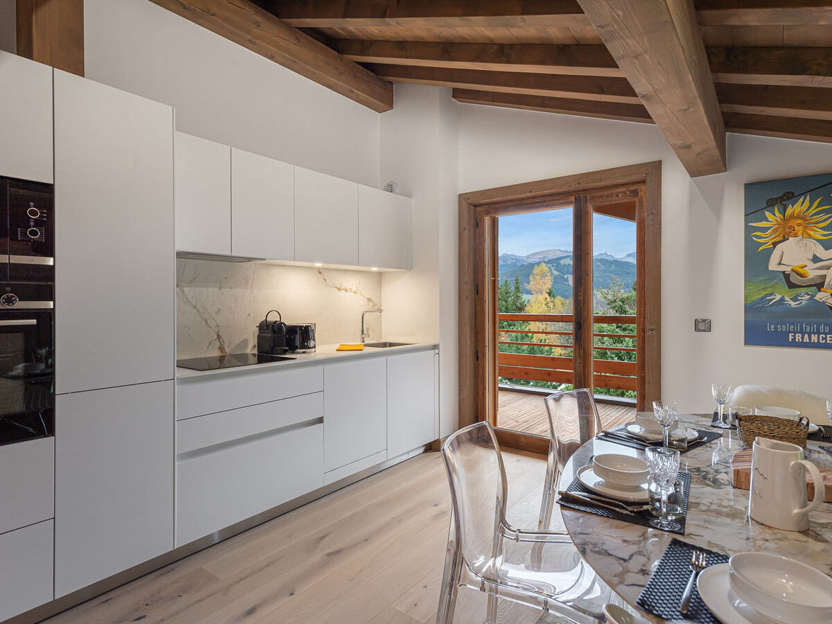 Appartement 83m² Megève avec sauna, hammam et balcon montagne - Photo 3