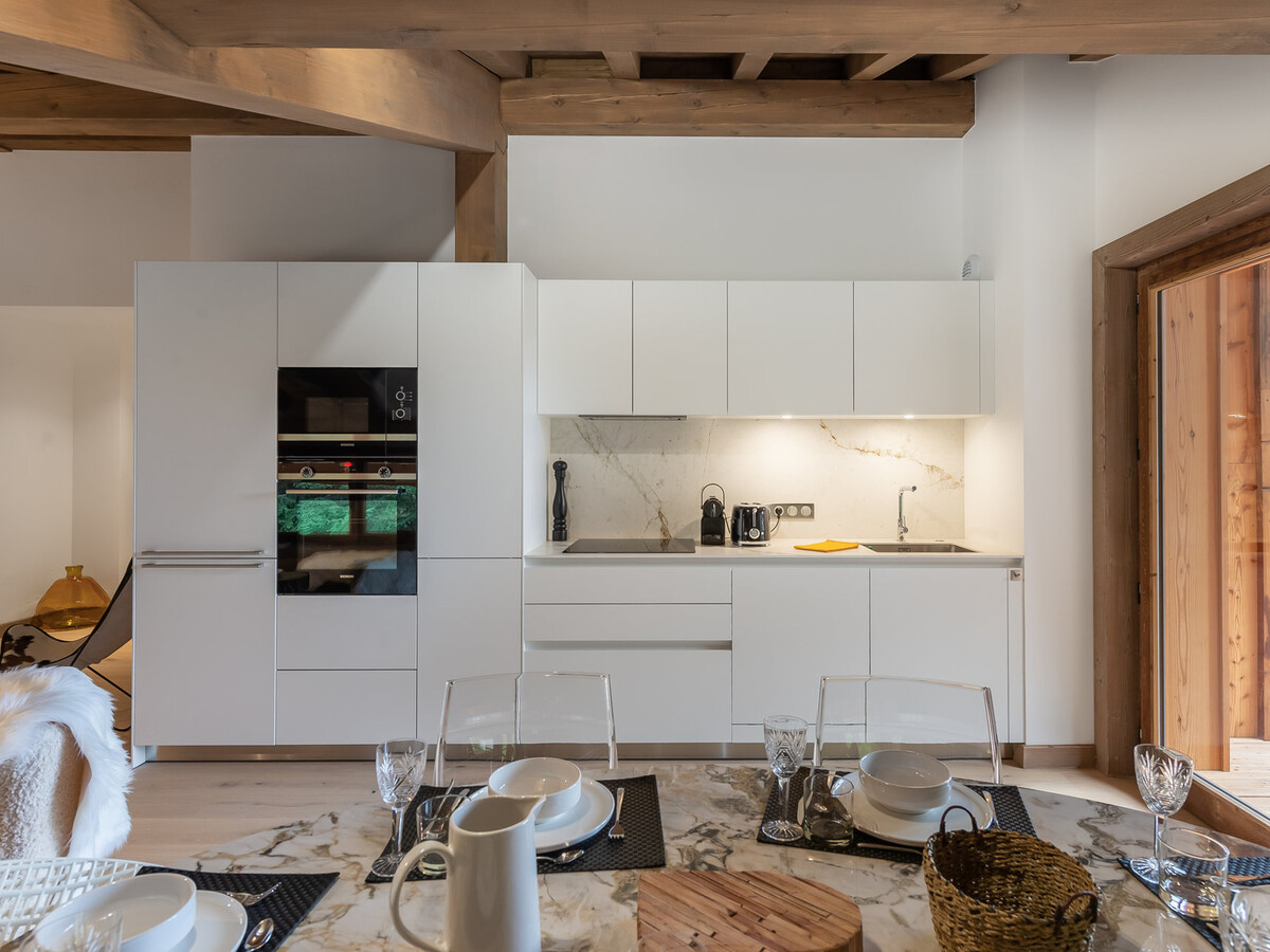 Appartement 83m² Megève avec sauna, hammam et balcon montagne - Photo 4