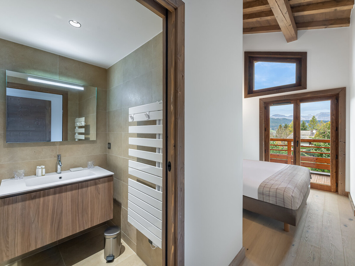 Appartement 83m² Megève avec sauna, hammam et balcon montagne - Photo 10